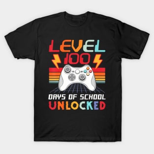100Th Day Video Gamer 100 Days Of School Unlocked T-Shirt